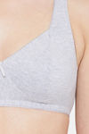 Clovia Double Layered Non Wired Full Coverage T-Shirt Bra - Grey — thumbnail 5