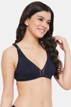Clovia Double Layered Non Wired Medium Coverage T-Shirt Bra - Blue — thumbnail 2