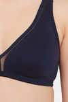Clovia Double Layered Non Wired Medium Coverage T-Shirt Bra - Blue — thumbnail 5