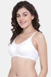 Clovia Single Layered Non Wired Full Coverage T-Shirt Bra - White — thumbnail 3