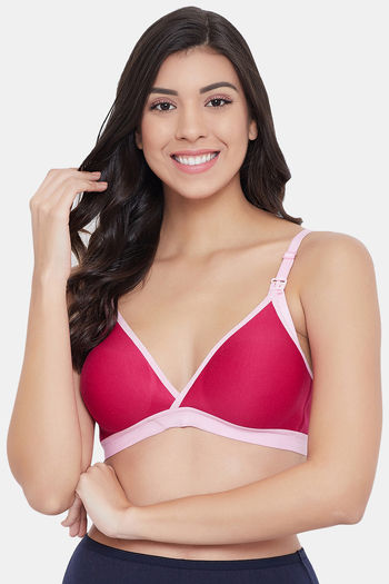 Buy Zivame Seamless Moulded Double Layer Side Support Nursing Bra- Pink at  Rs.525 online