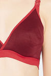 Clovia Single Layered Non Wired Full Coverage T-Shirt Bra - Maroon — thumbnail 5