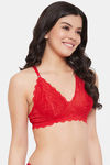 Clovia Double Layered Non Wired Full Coverage Bralette - Red — thumbnail 2