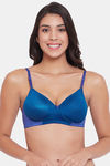 Clovia Padded Non Wired Full Coverage T-Shirt Bra - Blue — thumbnail 1