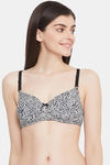 Clovia Padded Non Wired Full Coverage T-Shirt Bra - Black — thumbnail 1