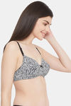 Clovia Padded Non Wired Full Coverage T-Shirt Bra - Black — thumbnail 2