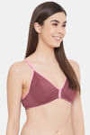 Clovia Double Layered Non Wired Medium Coverage T-Shirt Bra - Maroon — thumbnail 2
