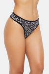 Clovia Low Rise Cotton Thong - Black — thumbnail 3