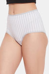 Clovia Three-Fourth Coverage High Rise Hipster Panty - Grey — thumbnail 3