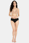 Clovia Mid Rise Three-Fourth Coverage Hipster Panty - Black — thumbnail 5