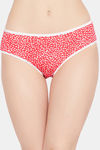 Clovia Medium Rise Cotton Bikini Panty - Red — thumbnail 1
