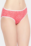 Clovia Medium Rise Cotton Bikini Panty - Red — thumbnail 2