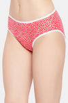 Clovia Medium Rise Cotton Bikini Panty - Red — thumbnail 3