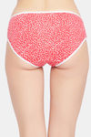 Clovia Medium Rise Cotton Bikini Panty - Red — thumbnail 4