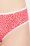 Clovia Medium Rise Cotton Bikini Panty - Red — thumbnail 5