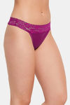 Clovia Low Rise Polyamide Thong - Purple — thumbnail 2