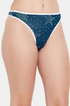 Clovia Low Rise Zero Coverage Thong - Navy Blue — thumbnail 2