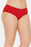 Clovia Medium Rise Three-Fourth Coverage Hipster Panty - Red — thumbnail 2