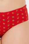 Clovia Medium Rise Three-Fourth Coverage Hipster Panty - Red — thumbnail 5