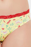 Clovia Medium Rise Three-Fourth Coverage Hipster Panty - Yellow — thumbnail 5