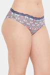 Clovia Medium Rise Three-Fourth Coverage Hipster Panty - Blue — thumbnail 2