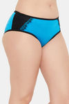 Clovia Medium Rise Three-Fourth Coverage Hipster Panty - Blue — thumbnail 2