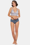 Clovia Medium Rise Three-Fourth Coverage Hipster Panty - Blue — thumbnail 6