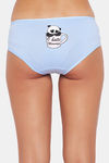 Clovia Medium Rise Three-Fourth Coverage Hipster Panty - Blue — thumbnail 4