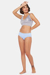 Clovia Medium Rise Three-Fourth Coverage Hipster Panty - Blue — thumbnail 5