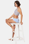 Clovia Medium Rise Three-Fourth Coverage Hipster Panty - Blue — thumbnail 6