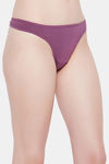 Clovia Low Rise Zero Coverage Thong - Purple — thumbnail 3