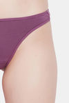 Clovia Low Rise Zero Coverage Thong - Purple — thumbnail 4