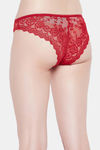 Clovia Low Rise Half Coverage Bikini Panty - Red — thumbnail 4