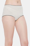 Clovia High Rise Three-Fourth Coverage Hipster Panty - White — thumbnail 3