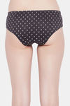 Clovia Medium Rise Three-Fourth Coverage Hipster Panty - Black — thumbnail 4