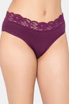 Clovia Medium Rise Three-Fourth Coverage Hipster Panty - Purple — thumbnail 3