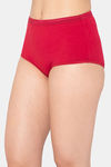 Clovia Medium Rise Three-Fourth Coverage Hipster Panty - Red — thumbnail 2