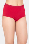 Clovia Medium Rise Three-Fourth Coverage Hipster Panty - Red — thumbnail 3