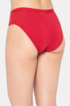 Clovia Medium Rise Three-Fourth Coverage Hipster Panty - Red — thumbnail 4