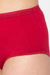 Clovia Medium Rise Three-Fourth Coverage Hipster Panty - Red — thumbnail 6