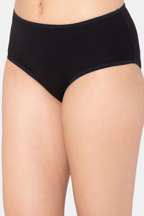Clovia Medium Rise Three-Fourth Coverage Hipster Panty - Black — image 3