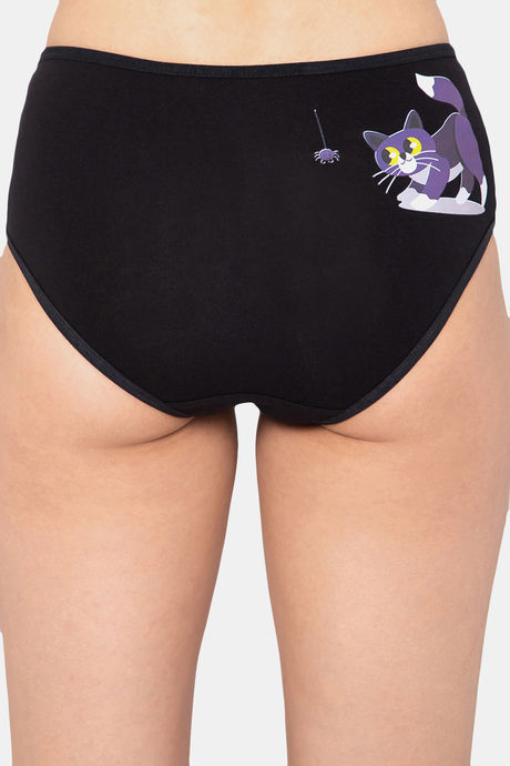 Clovia Medium Rise Three-Fourth Coverage Hipster Panty - Black — image 5
