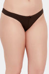 Clovia Low Rise Half Coverage Bikini Panty - Brown — thumbnail 1