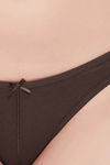Clovia Low Rise Half Coverage Bikini Panty - Brown — thumbnail 3