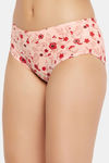 Clovia Medium Rise Half Coverage Hipster Panty - Pink — thumbnail 3