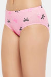 Clovia Medium Rise Half Coverage Hipster Panty - Pink — thumbnail 3