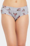 Clovia Medium Rise Half Coverage Hipster Panty - Grey — thumbnail 1