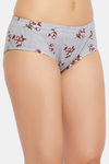 Clovia Medium Rise Half Coverage Hipster Panty - Grey — thumbnail 2