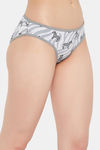 Clovia Low Rise Three-Fourth Coverage Bikini Panty - Grey — thumbnail 3