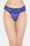 Clovia Low Rise Zero Coverage Thong - Blue — thumbnail 1